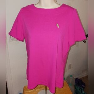 Pappagallo Vibrant Pink Short Sleeve Tee